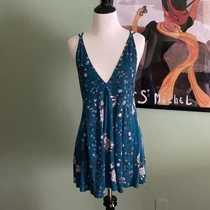 Kimchi Blue Urban Outfitters Turquoise Boho Print Strap Tank Small